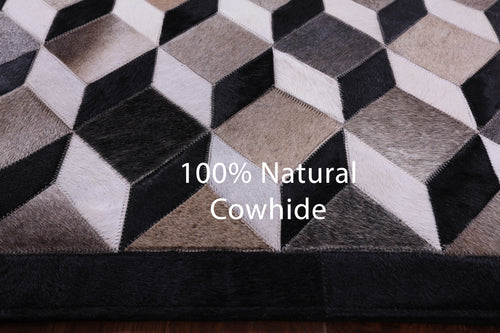 Patchwork Natural Cowhide Rug - 6' 7