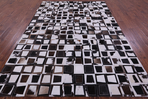 Wabi-Sabi Patchwork Natural Cowhide Rug - 6' 10