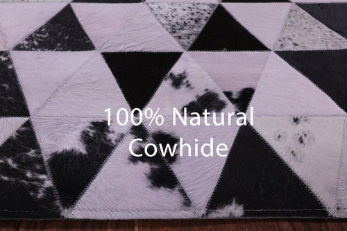 Light Pink Patchwork Natural Cowhide Rug - 6' 8