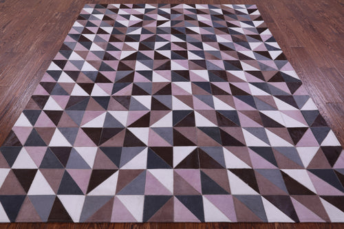 Patchwork Natural Cowhide Rug - 6' 7