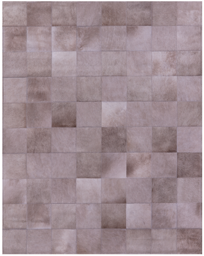Light Brown Patchwork Natural Cowhide Rug - 5' 3" x 6' 6"