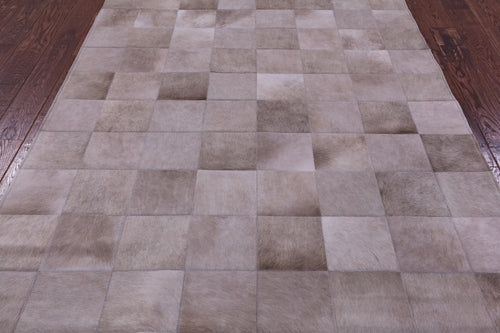 Light Brown Patchwork Natural Cowhide Rug - 5' 3