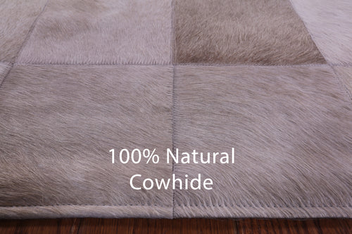 Light Brown Patchwork Natural Cowhide Rug - 5' 3