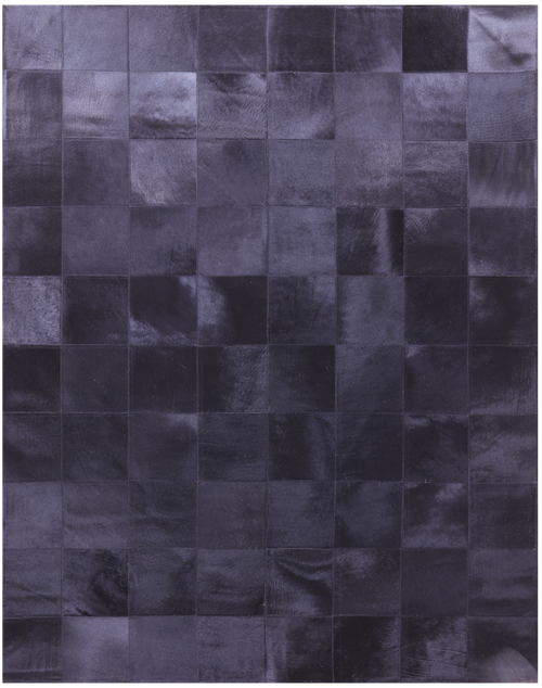 Black Patchwork Natural Cowhide Rug - 5' 3