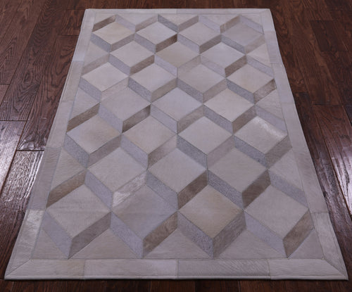 Brown Patchwork Natural Cowhide Rug - 3' 3