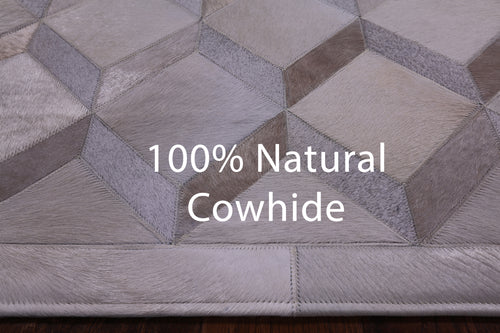 Brown Patchwork Natural Cowhide Rug - 3' 3