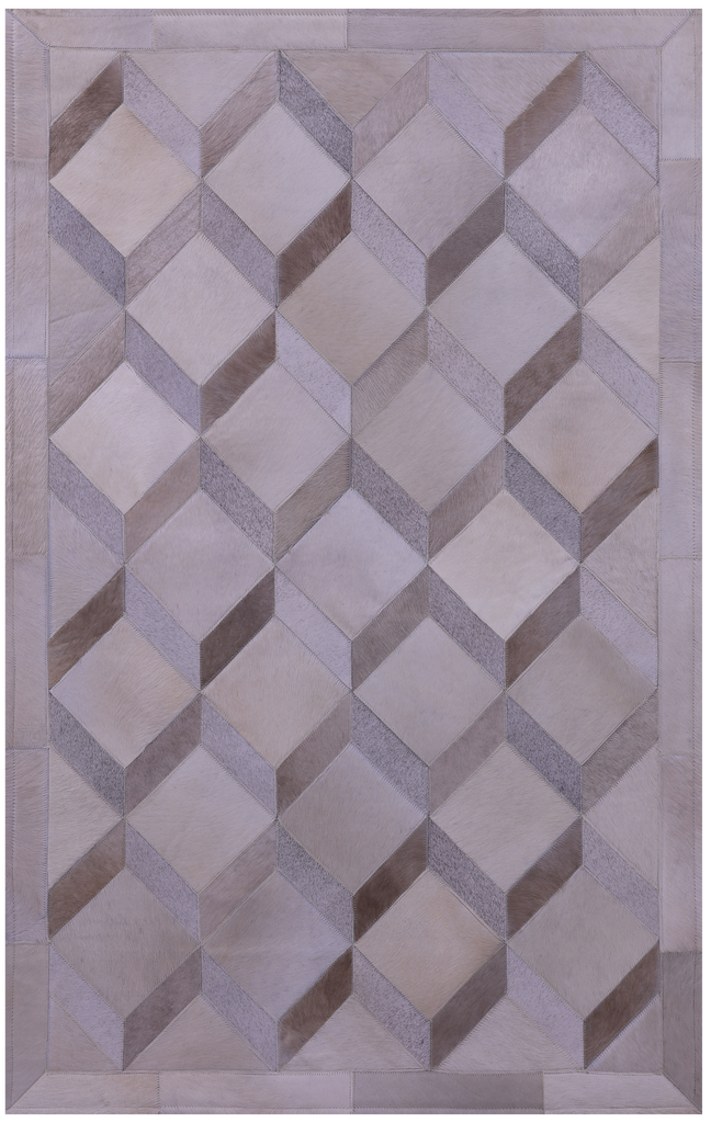 Brown Patchwork Natural Cowhide Rug - 3' 3" x 5' 0"