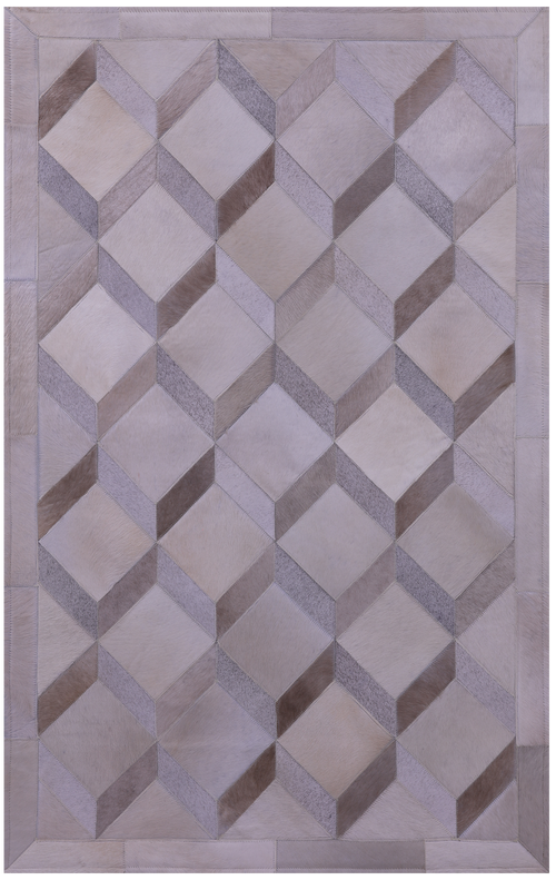 Brown Patchwork Natural Cowhide Rug - 3' 3