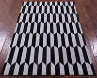 Thumbnail for Black & White Patchwork Natural Cowhide Rug - 3' 3