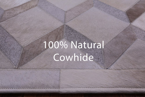 Brown Patchwork Natural Cowhide Rug - 3' 3