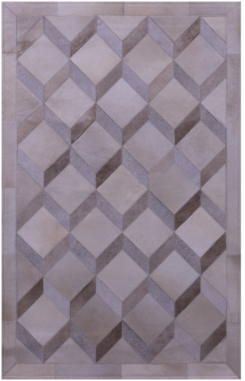 Brown Patchwork Natural Cowhide Rug - 3' 3