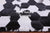 Black & White Patchwork Natural Cowhide Rug - 5' 0" x 6' 7"