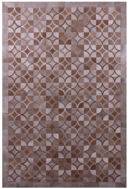 Brown Patchwork Natural Cowhide Rug - 6' 4