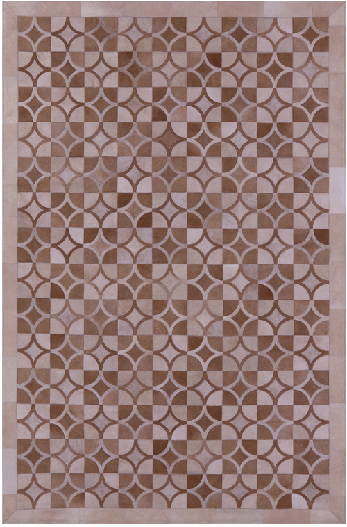 Brown Patchwork Natural Cowhide Rug - 6' 4