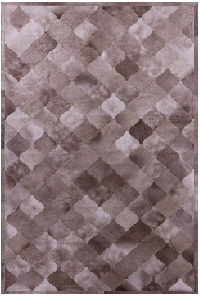 Lantern Tile Brown Patchwork Natural Cowhide Rug - 6' 8" x 10' 0"