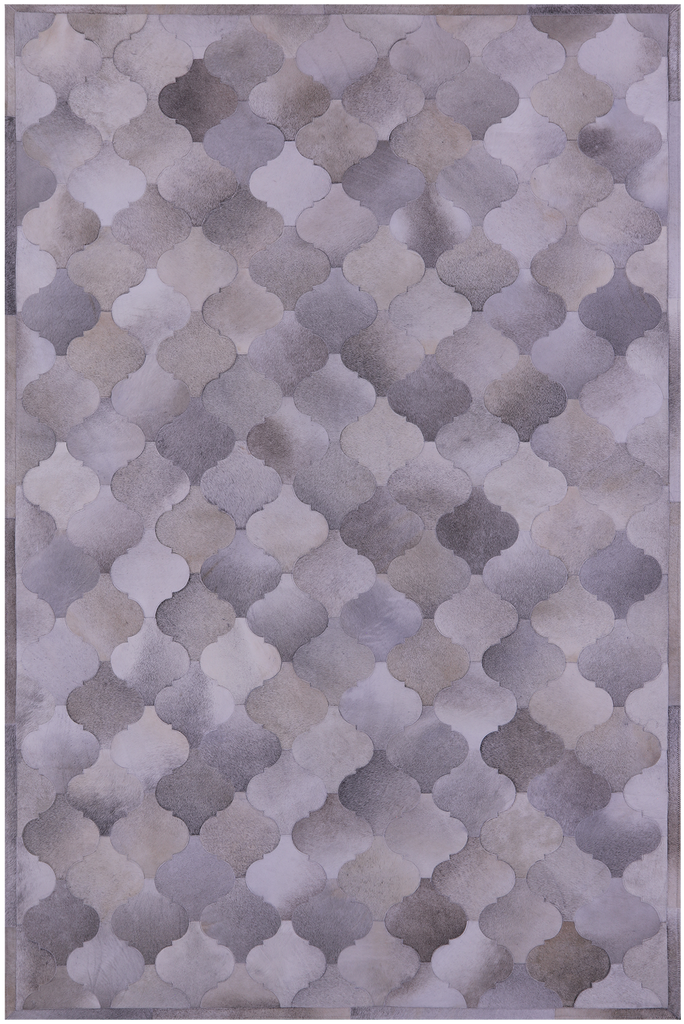 Grey Patchwork Natural Cowhide Rug - 6' 8" x 10' 0"