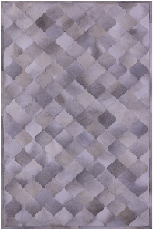 Grey Patchwork Natural Cowhide Rug - 6' 8