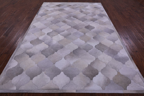 Grey Patchwork Natural Cowhide Rug - 6' 8