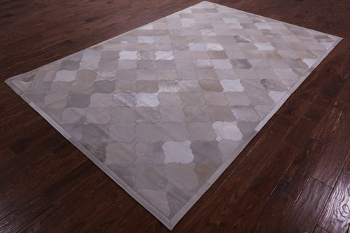 Champagne Patchwork Natural Cowhide Rug - 6' 8