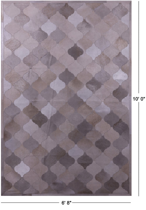 Champagne Patchwork Natural Cowhide Rug - 6' 8