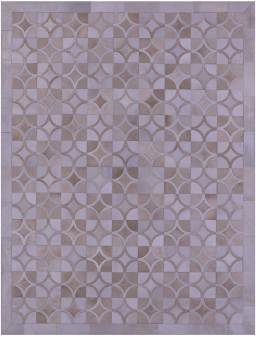 Brown & White Patchwork Natural Cowhide Rug - 6' 4
