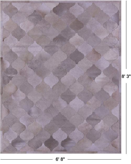 Champagne Patchwork Natural Cowhide Rug - 6' 8