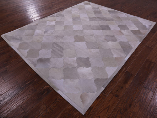 Champagne Patchwork Natural Cowhide Rug - 6' 8
