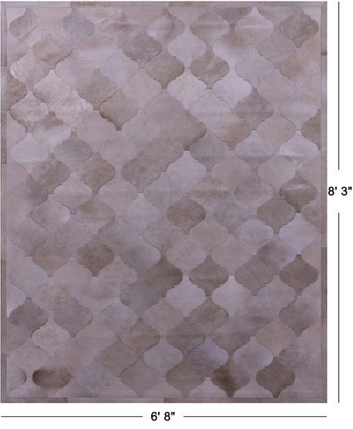 Champagne Patchwork Natural Cowhide Rug - 6' 8