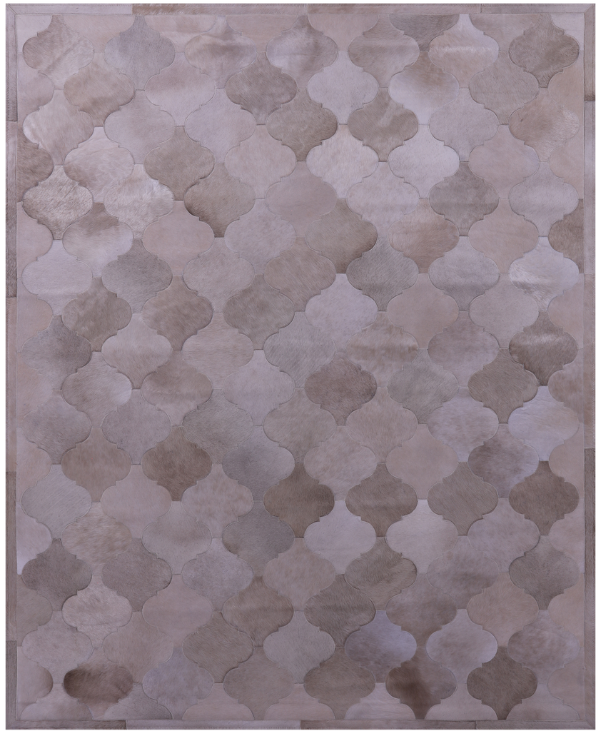 Champagne Patchwork Natural Cowhide Rug - 6' 8" x 8' 3"
