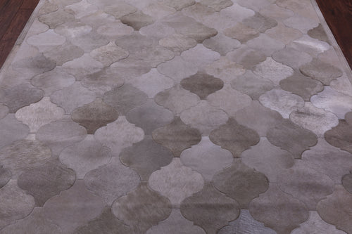 Champagne Patchwork Natural Cowhide Rug - 6' 8