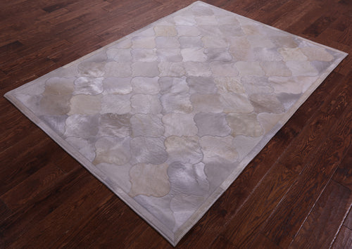 Champagne Patchwork Natural Cowhide Rug - 4' 10