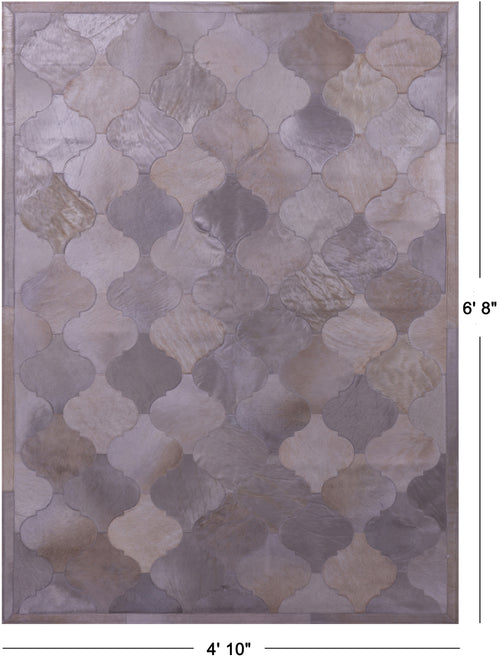 Champagne Patchwork Natural Cowhide Rug - 4' 10