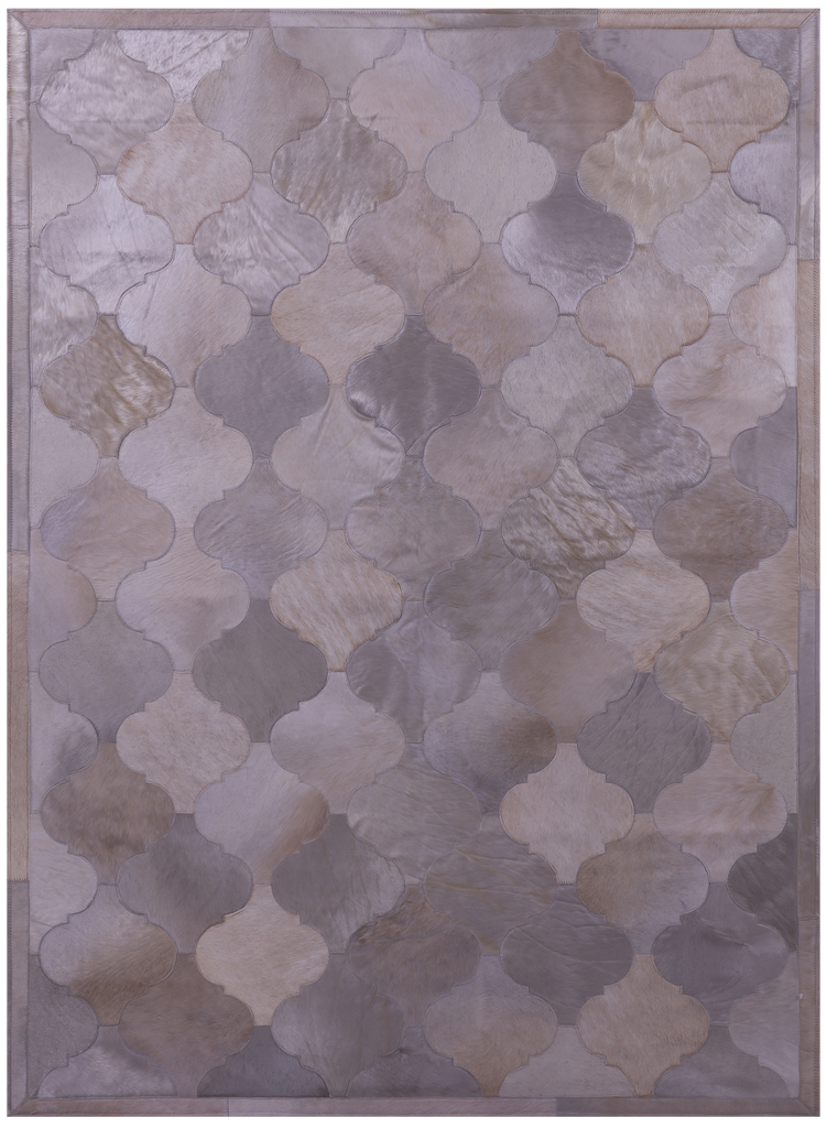 Champagne Patchwork Natural Cowhide Rug - 4' 10" x 6' 8"