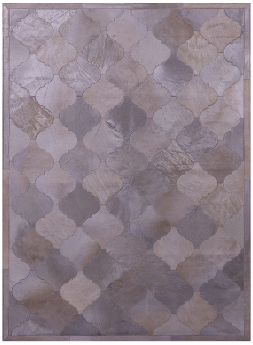 Champagne Patchwork Natural Cowhide Rug - 4' 10