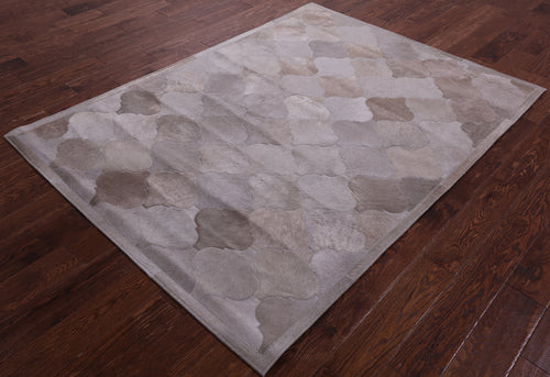 Brown Patchwork Natural Cowhide Rug - 5' 0