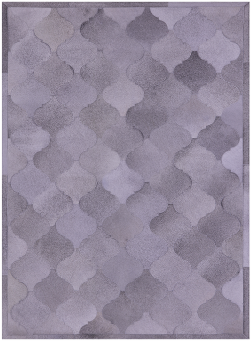 Grey Patchwork Natural Cowhide Rug - 5' 0