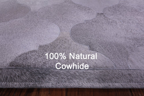 Grey Patchwork Natural Cowhide Rug - 5' 0