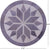 Grey & White Round Patchwork Natural Cowhide Rug - 4' 0" x 4' 0"