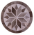 Brown Round Patchwork Natural Cowhide Rug - 6' 6" x 6' 6"
