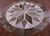 Brown Round Patchwork Natural Cowhide Rug - 6' 6" x 6' 6"