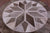 Brown Round Patchwork Natural Cowhide Rug - 6' 6" x 6' 6"