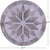 Grey & White Round Patchwork Natural Cowhide Rug - 6' 7" x 6' 7"