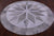 Grey & White Round Patchwork Natural Cowhide Rug - 6' 7" x 6' 7"