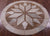 Brown Round Patchwork Natural Cowhide Rug - 5' 0" x 5' 0"
