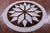 Brown & White Round Patchwork Natural Cowhide Rug - 5' 0" x 5' 0"