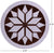 Brown & White Round Patchwork Natural Cowhide Rug - 5' 0" x 5' 0"