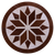 Brown & White Round Patchwork Natural Cowhide Rug - 5' 0" x 5' 0"