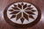 Brown & White Round Patchwork Natural Cowhide Rug - 5' 0" x 5' 0"