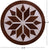 Brown & White Round Patchwork Natural Cowhide Rug - 5' 0" x 5' 0"