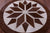 Brown & White Round Patchwork Natural Cowhide Rug - 5' 0" x 5' 0"